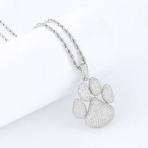 🐾 Paw Love Necklace Pendant With Zirconia 💎